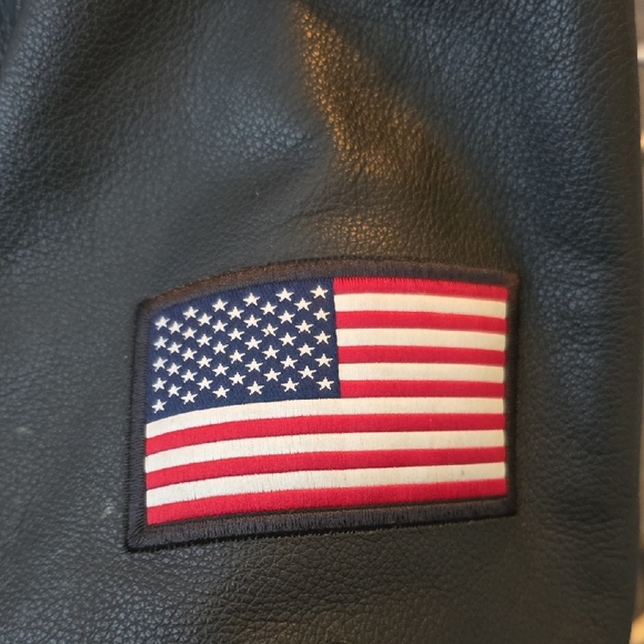 Harley Davidson Brand Embroidered Black Leather Jacket - Picture 6 of 6